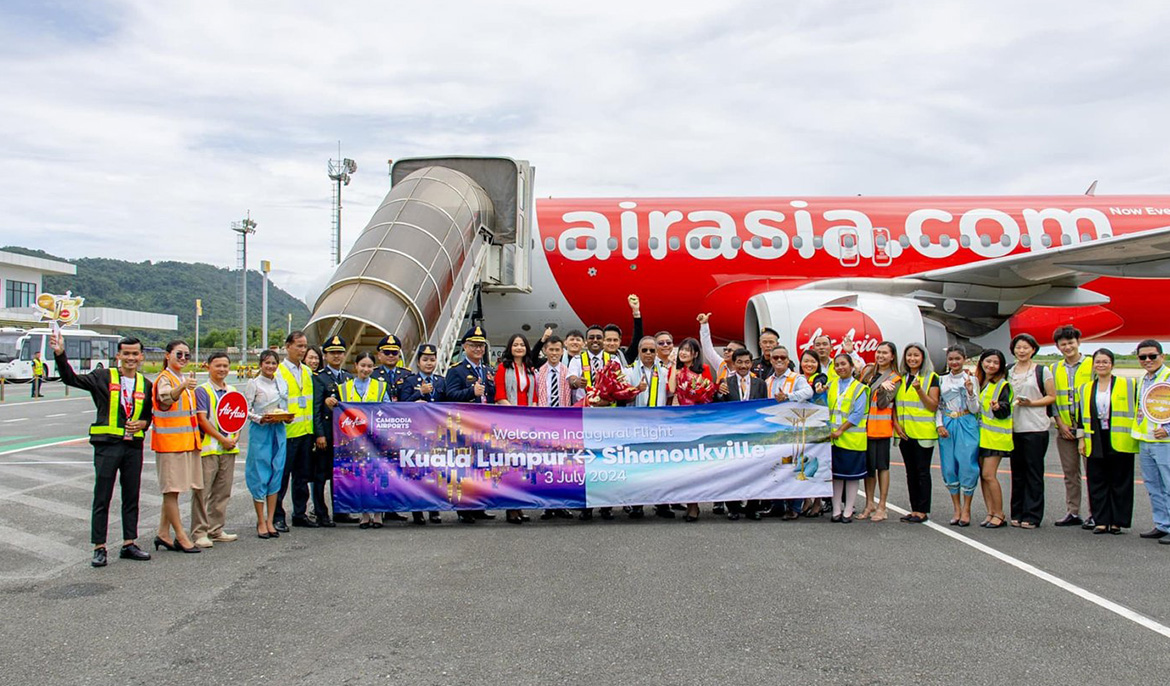 AirAsia celebrates inaugural flight to Sihanoukville from Kuala Lumpur