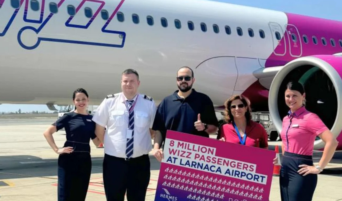 Wizz Air reaches 8 million passenger mark at Larnaca airport