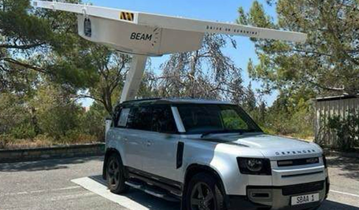 British Forces Cyprus receive Beam electric vehicle charging kit