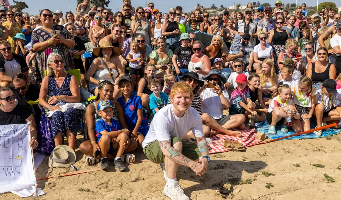 British Forces Cyprus welcomed Ed Sheeran in Dhekelia