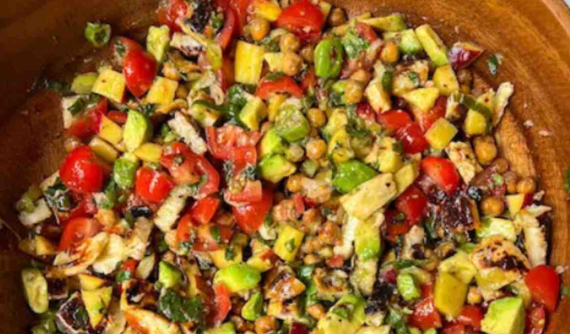 Chickpea & Hot Honey Halloumi Chopped Salad