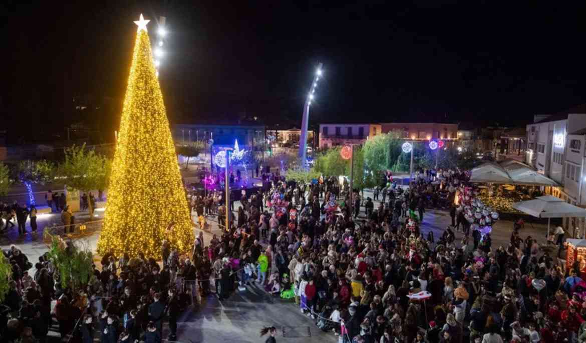 Lighting of Paphos Christmas tree