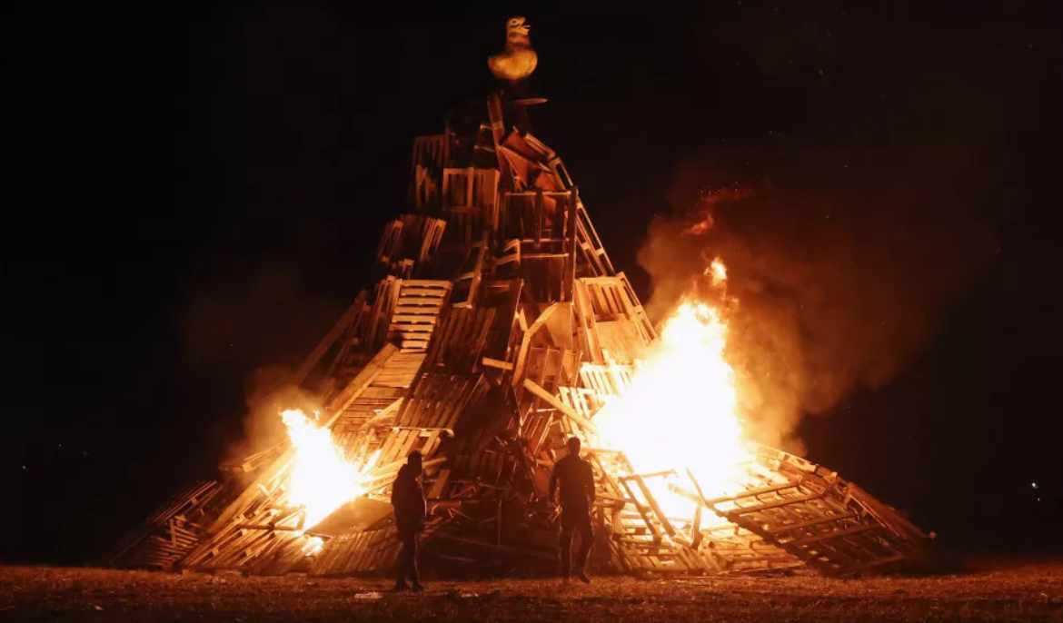 Cypriot village keeps unique Easter tradition alive with Sunday bonfire